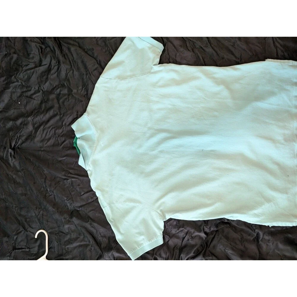 Polo Ralph Lauren Men's Polo Light Blue With Pink Shirt Size L